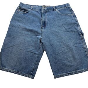VTG Reliq Denim Jean Shorts men's 40 Blue Carpenter Jorts Workwear Vintage Y2K
